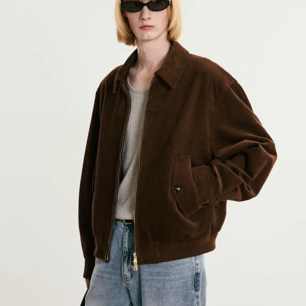 [100] TNGT 코듀로이 스윙탑 브라운