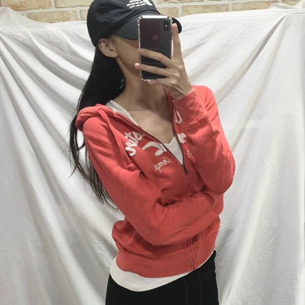 홀리스터후드집업,주황,M