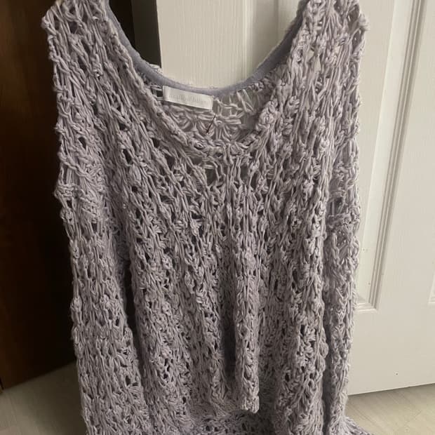 빈티지 그물 니트 오버핏