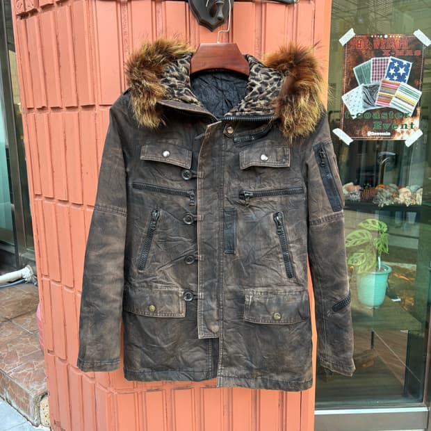 Roen 라쿤 퍼 자켓