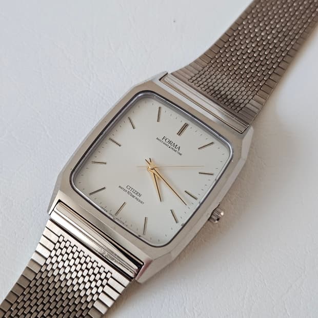 빈티지 시티즌 포르마 사각 메탈시계