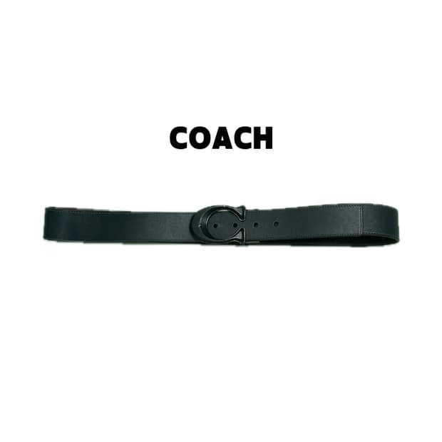 (OS) COACH 코치 시그니처 버클 리버시블 벨트 네이비/브라운