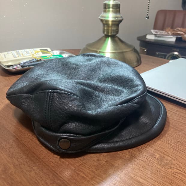 Scala 빈티지 가죽 캡