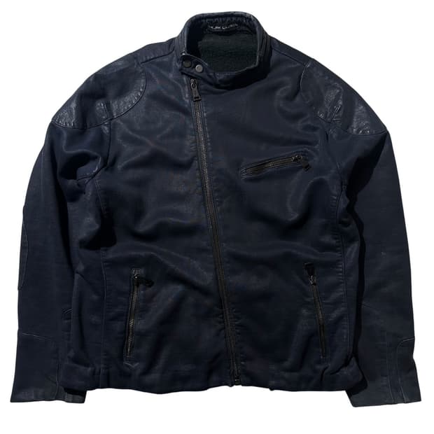 랄프로렌 블랙라벨 코팅 바이커 자켓