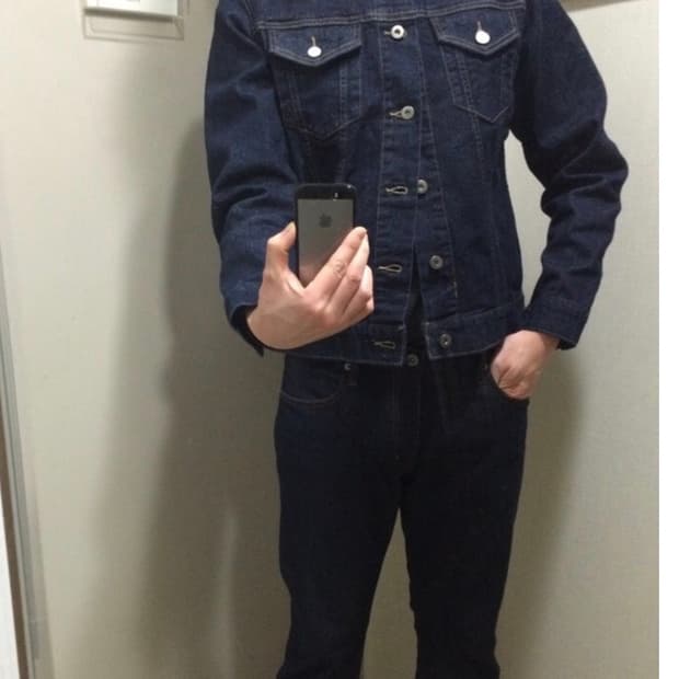 유니클로 데님 자켓 남녀공용