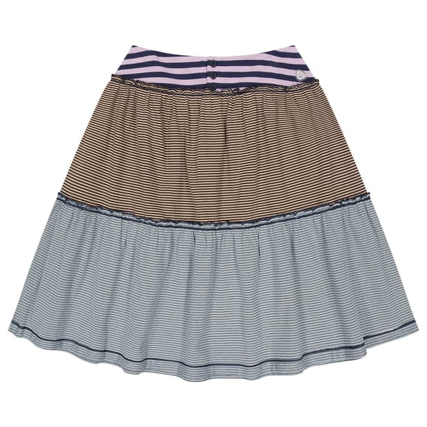 코이세이오 스트라이프 컬러드 미디스커트