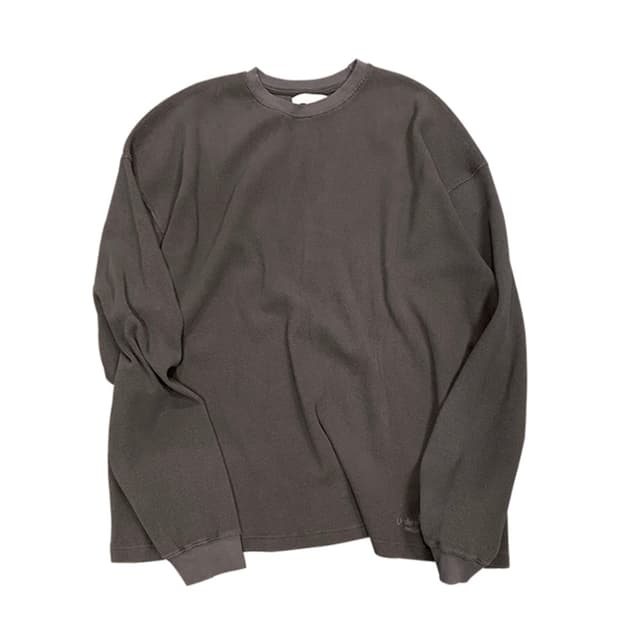 [2]언더마이카 무.76 안티 빈티지 써멀 롱슬리브 차콜 mu.76