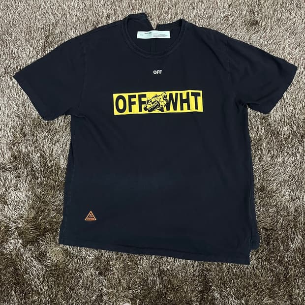 오프화이트 Off-White MOTO SPLICED 반팔 티셔츠 XL