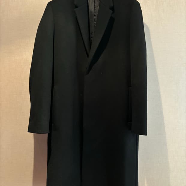 프리미어 퓨어 캐시미어 히든 싱글 코트 L