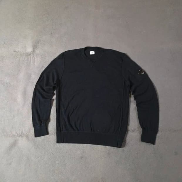 백화점택 CP컴퍼니 렌즈 코튼 니트 XL 블랙