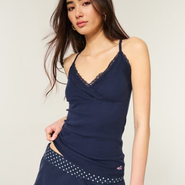 Wrap Lace Trim Layering Cami