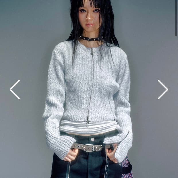 NEAH KNITTED ZIP-UP GREY