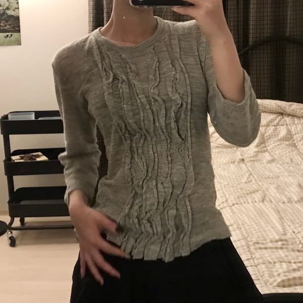 꼼데가르송 트리콧 레이스 티셔츠