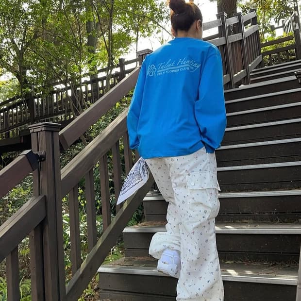 더베를린 플라워 카고 팬츠