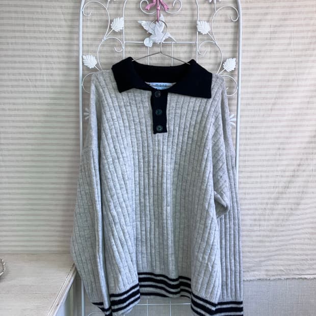 jpn vintage 멜란지 니트 y2k 스트릿 갸루 펑키 일본빈티지