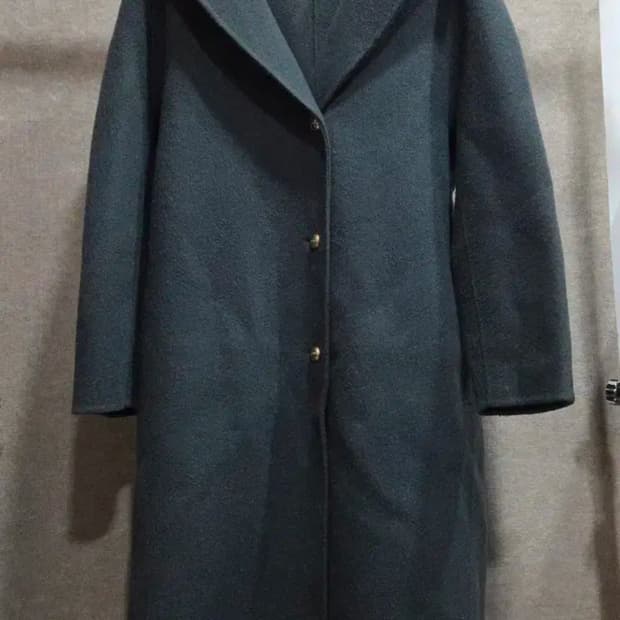 여성 66size 시스템 울 혼방 후드 코트