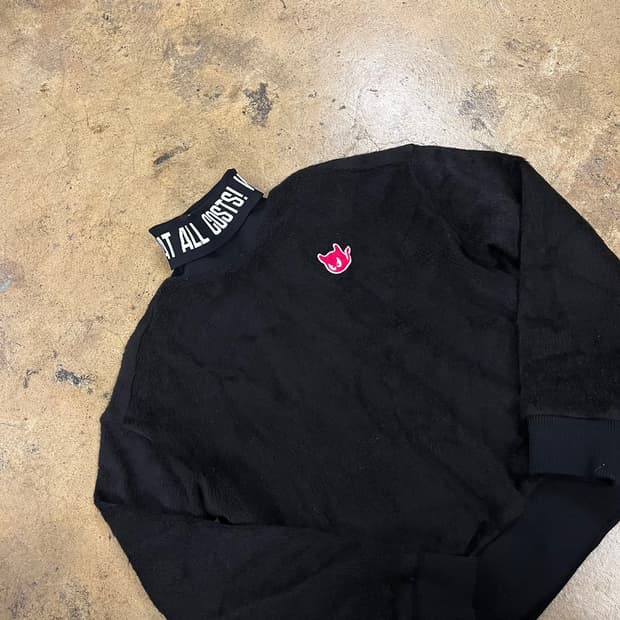 [정품/3] waac 왁 방풍니트 골프웨어 블랙 b14