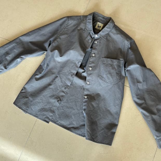 마가렛호웰 에드윈 10주년 콜라보 스탠다드 셔츠 그레이