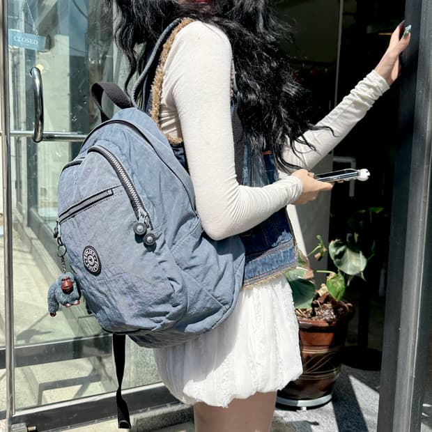 애쉬 블루 키플링 백팩 & 키링