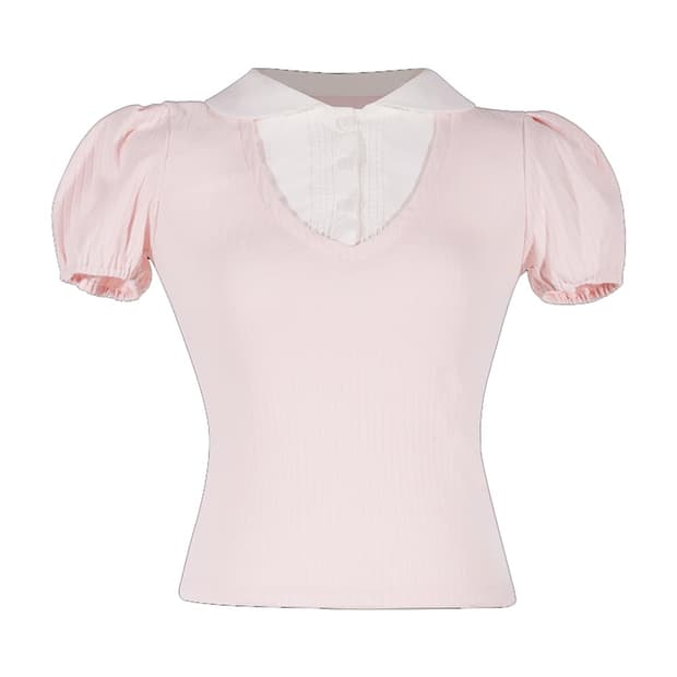 디어마이페어리 디어페어리 쁘띠 레이어드 블라우스 핑크