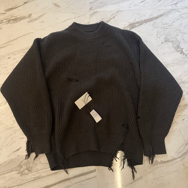 ssstein 24ss 울 데미지 니트