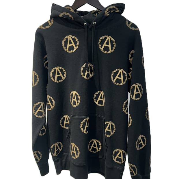 슈프림 x 언더커버 퍼블릭 에너미 모노그램 후드티 블랙