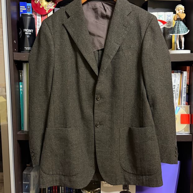 랑방 올리브 울 블레이저
