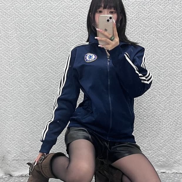 아디다스 올드스쿨 레트로 스포티 첼시 져지 집업 95 C12452