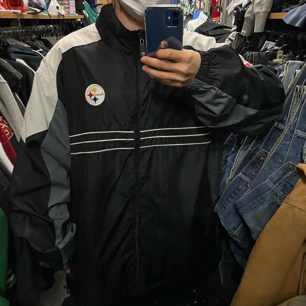 00년대 Reebok NFL stleelers 폴리자켓