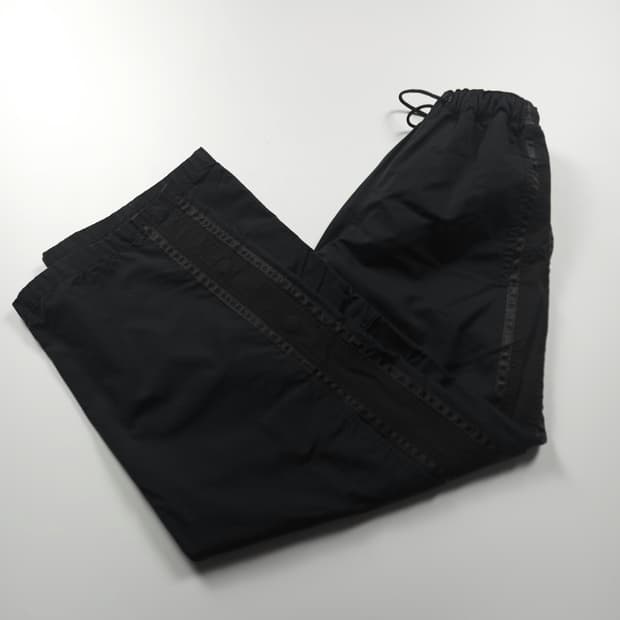 폴리테루 사이드 스냅 와이드 나일론 트랙팬츠 (M)