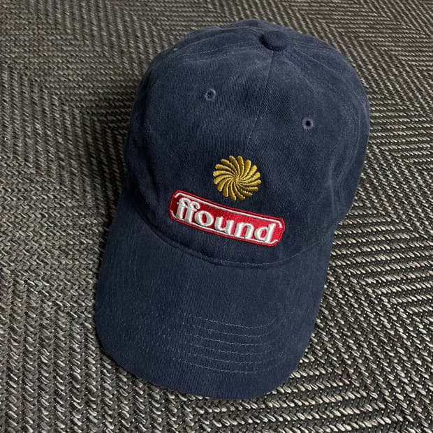 블랙 휴먼앤캣 빅로고 스톤 워시드 네이비 볼캡y 4863