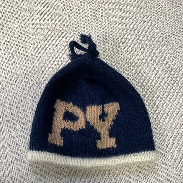 빈티지 인타르시아 니트 캡