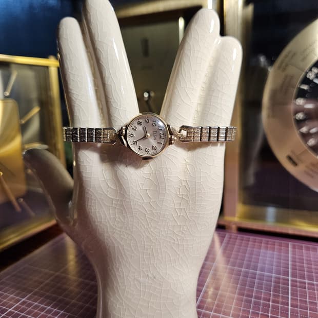 엘진 빈티지 여성용 수동 핸드와인딩 시계 