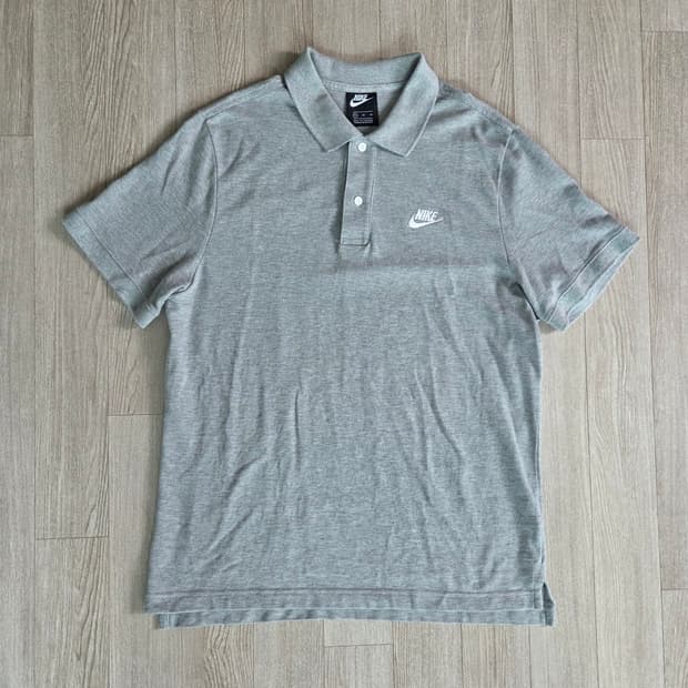 (새상품)나이키 nsw 피케 카라 티셔츠 헤더 그레이 XL CJ4457