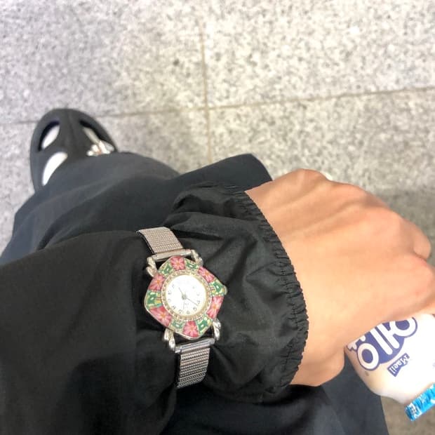 빈티지 틱톡 꽃시계