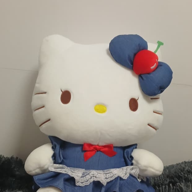 데님체리 대형 키티인형