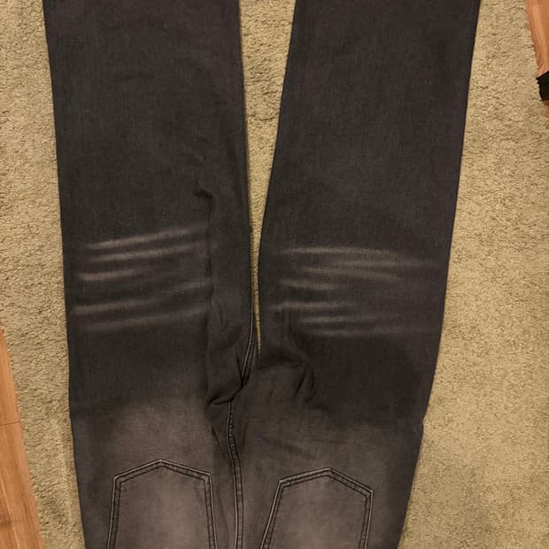 디엔에스알 시그니처 와이드 데님팬츠 블랙 사이즈 S