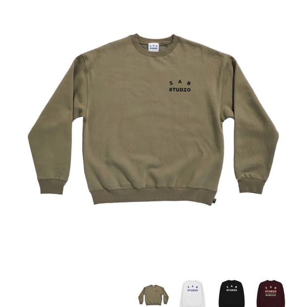 아이앱 스튜디오 스웨트셔츠 올리브 그린 - 19FW