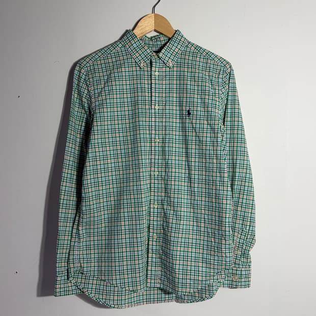 폴로 랄프로렌 빈티지 그린 체크 셔츠 (무료배송)