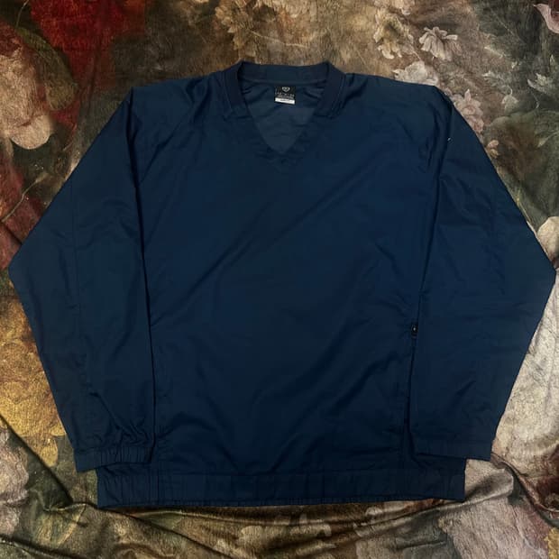 나이키 빈티지 올드스쿨 스우시 핸드로고 네이비웜업 M