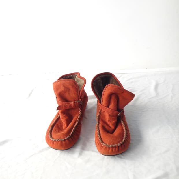 Suede moc warm boots / orange