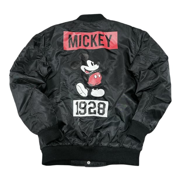 ✨ (바배) 디즈니 미키마우스 성조기 1928 암패치 스타디움 누빔 자켓