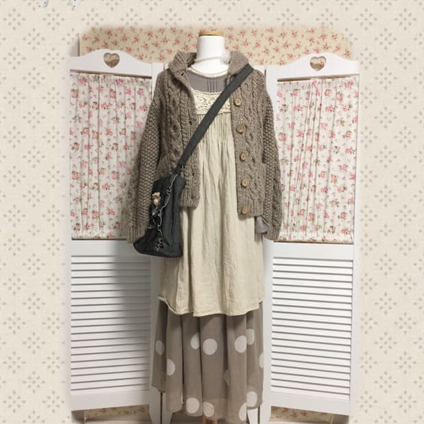 빈티지 모리걸 사만사모스 크로셰 슬리브리스