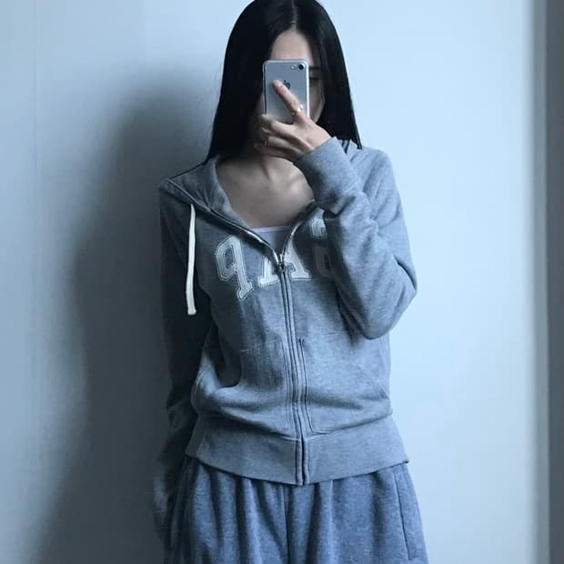 Gap 갭 그레이 후드집업