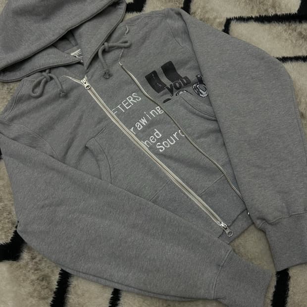 [Free]로레일즈 헤비웨이트 언발란스 후드집업/그레이