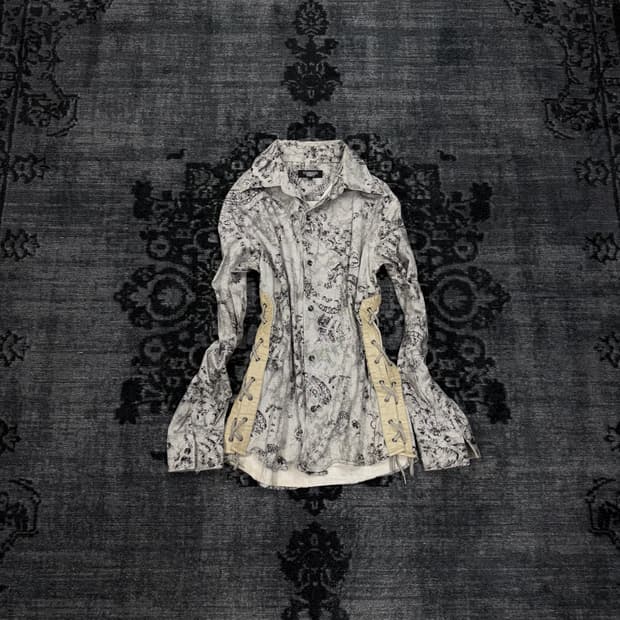 Tornado mart 00s side lace up shirts