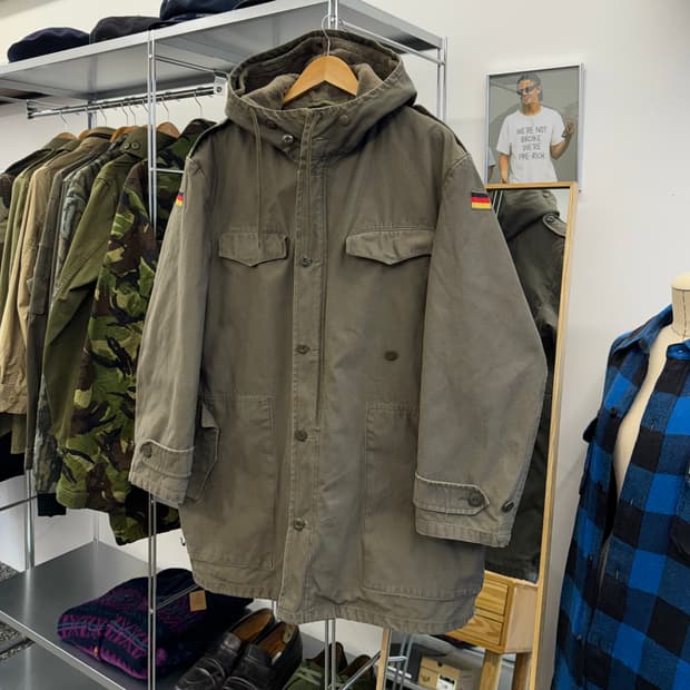 80s 빈티지 독일군 올리브 모즈 코트 (L)  