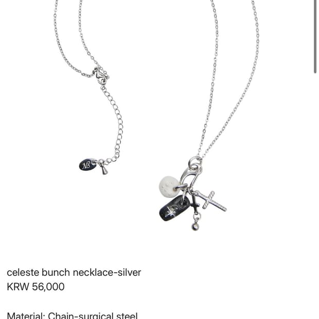 nff 엔프프 celeste bunch necklace-silver