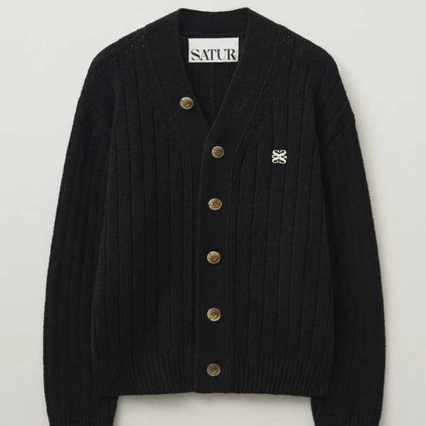 세터 가디건 블랙 m
