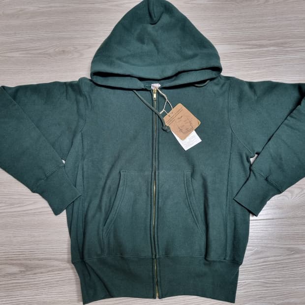 [M] 챔피온 레드택 리버스위브 집업 후드 made in usa